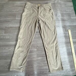 Telluride Clothing Co Mens Khaki Hiking Travel Performance Pants 38x32 Tan NWOT